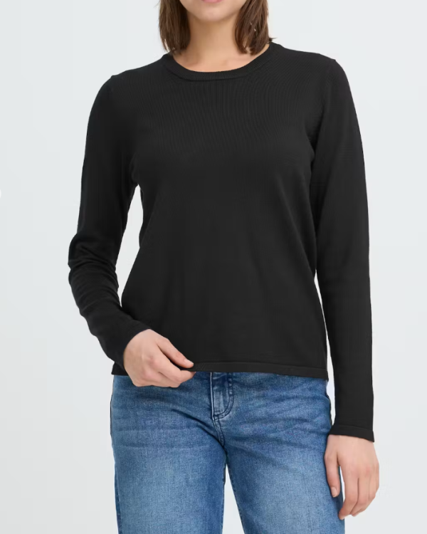 PULL LULS O NECK NOIR - ICHI