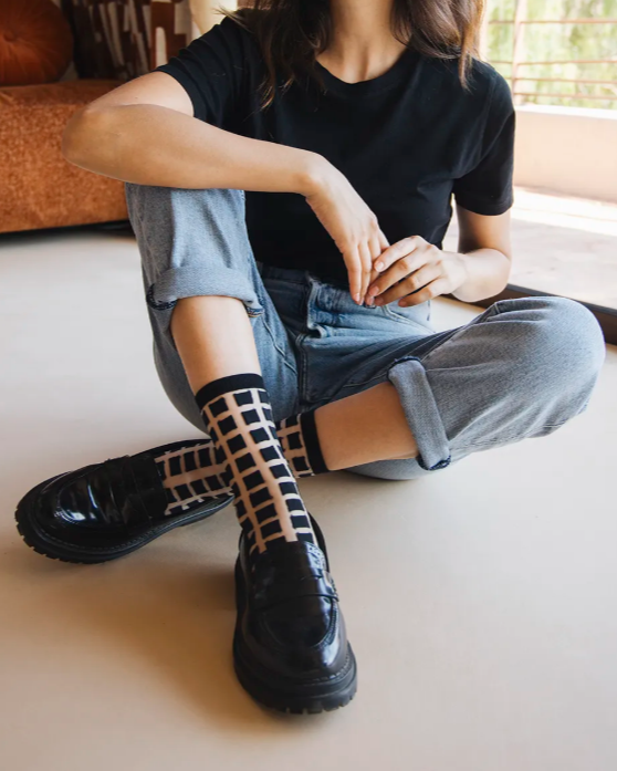 CHAUSSETTE GINZA BLACK - ATELIER ST EUSTACHE