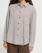 CHEMISE FEJA SH CHICORY COFFEE CHECK ~ ICHI