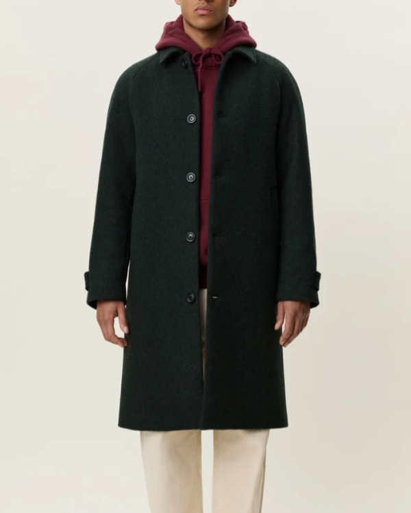 MANTEAU SOLID WOOL ROSIN GREEN ~ LES DEUX
