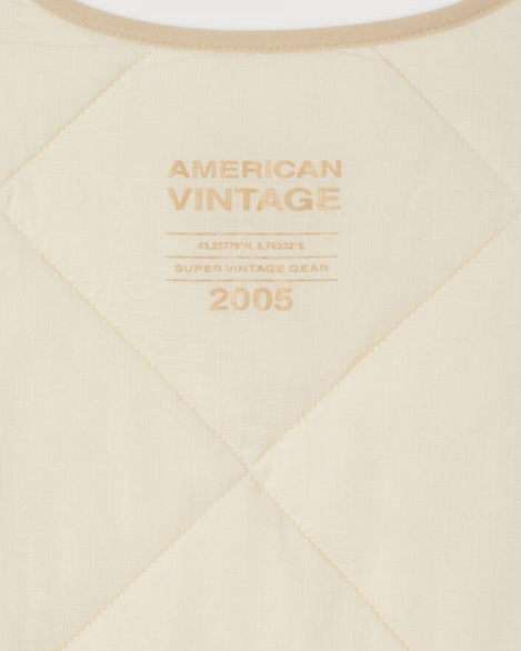 VESTE COURTE YUP16B CREME ~ AMERICAN VINTAGE