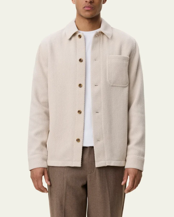 SURCHEMISE TWILL WOOL IVORY ~ LES DEUX