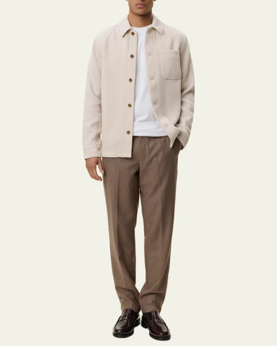 SURCHEMISE TWILL WOOL IVORY ~ LES DEUX