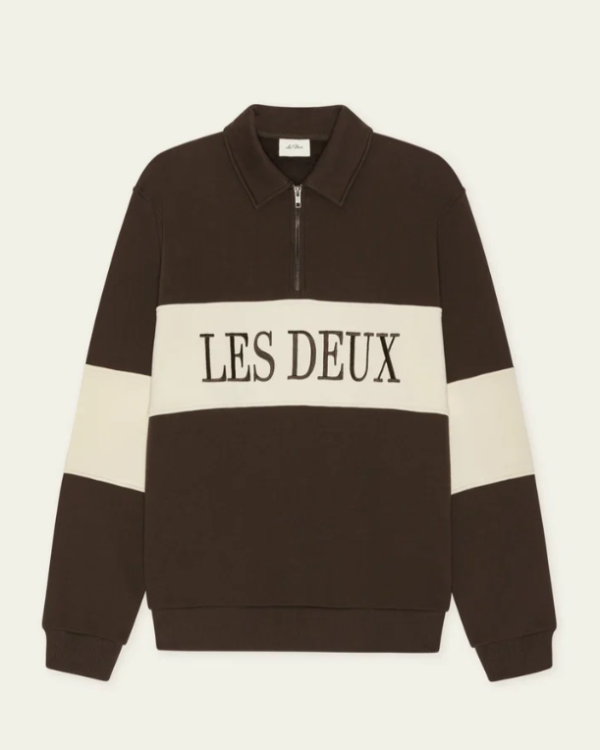 SWEAT ZIPPER RUGBY MOLÉ BROWN ~ LES DEUX