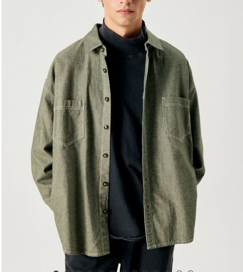 CHEMISE MLOF06A STONE KAKI ~ AMERICAN VINTAGE