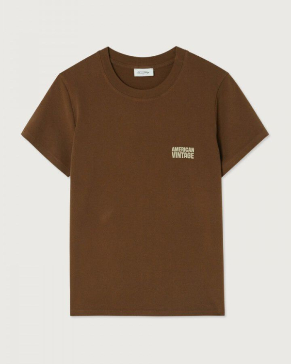 T-SHIRT YKO02C MOKA ~ AMERICAN VINTAGE