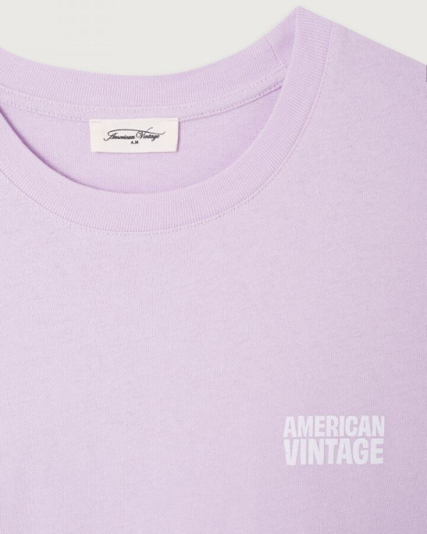 T-SHIRT YKO02C LILAS ~ AMERICAN VINTAGE