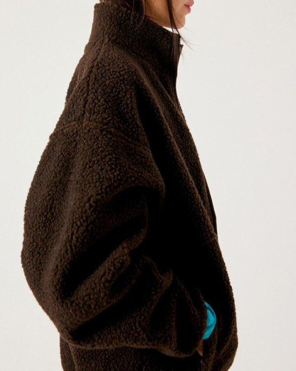 VESTE AMPLE HOK16B MARRONNIER CHINE ~ AMERICA