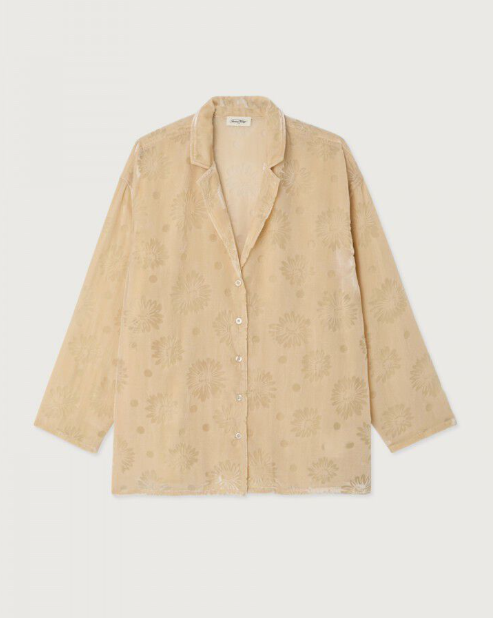 CHEMISE ANT06A FLEUR VANILLE ~ AMERICAN VINTA