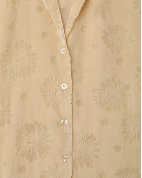 CHEMISE ANT06A FLEUR VANILLE ~ AMERICAN VINTA