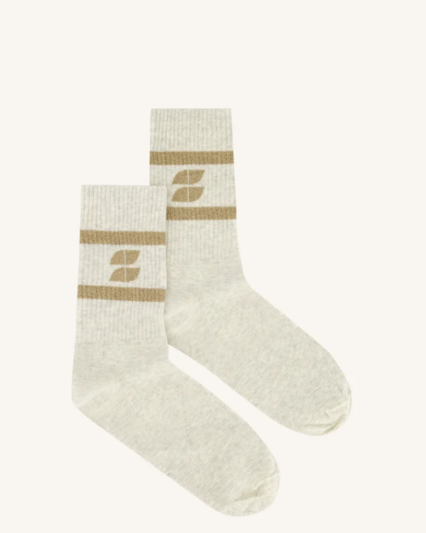 CHAUSSETTES LOGO SPARKLE GREY GOLD ~ BY BAR