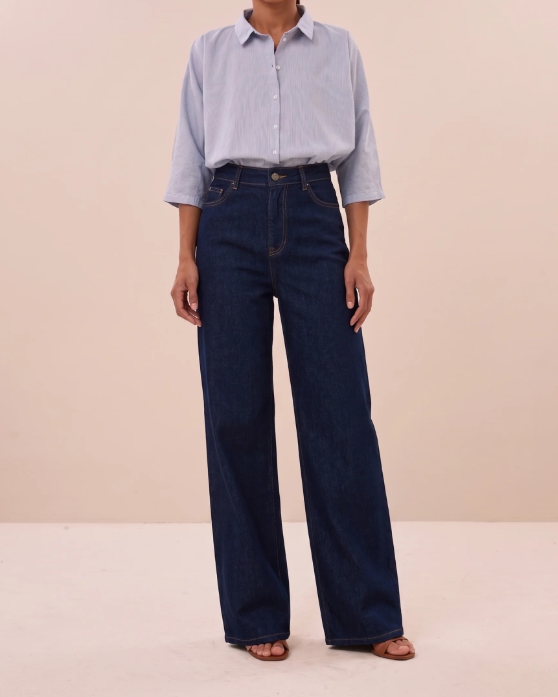 PANTALON LINA DARK DENIM ~ BY BAR