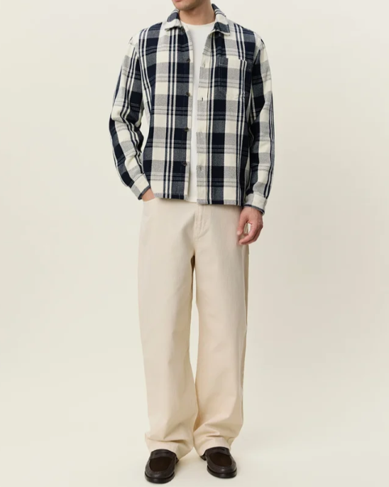 SURCHEMISE STRUCTURED CHECK DARK NAVY ~ LES D