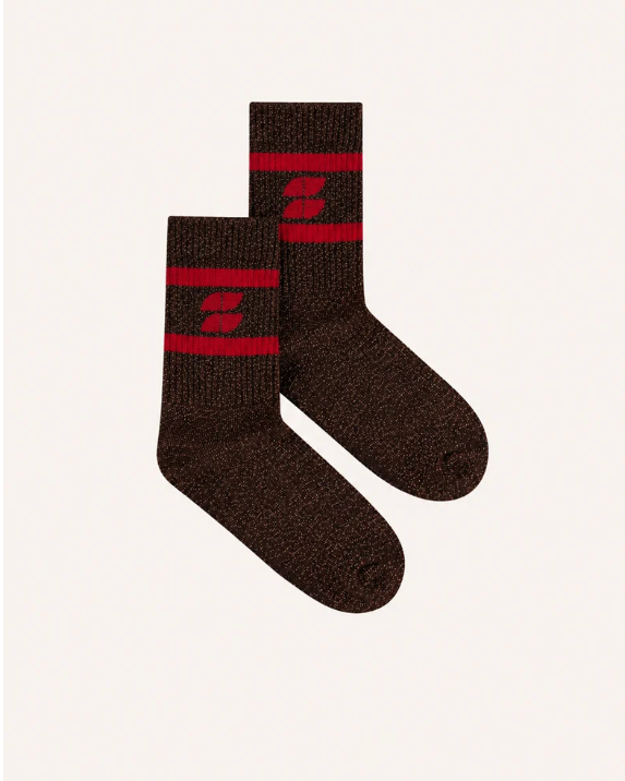 CHAUSSETTES LOGO GLITTER CHOCOLATE LOLLIPOP ~