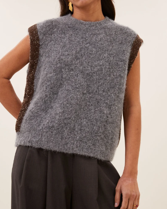 GILET NOBY SPENCER GREY MELEE ~ BY BAR