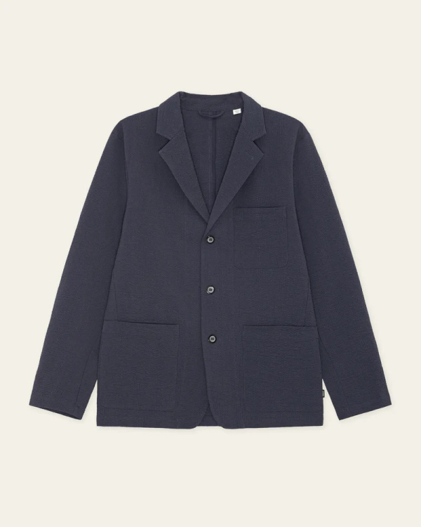 BLAZER SEERSUCKER NAVY - LES DEUX