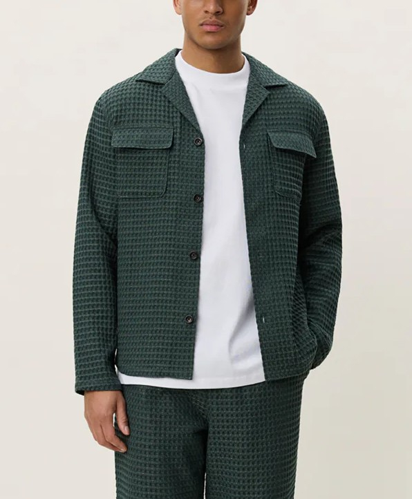 CHEMISE CHECK SEERSUCKER GREEN - LES DEUX