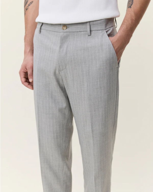 PANTALON PINSTRIPE SUIT SNOW MELANGE- LES DEU
