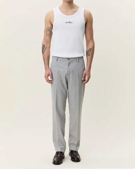 PANTALON PINSTRIPE SUIT SNOW MELANGE- LES DEU