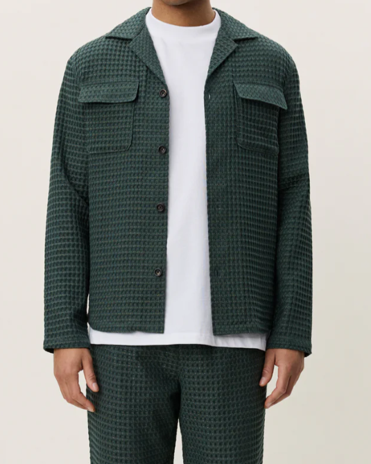 CHEMISE CHECK SEERSUCKER GREEN - LES DEUX