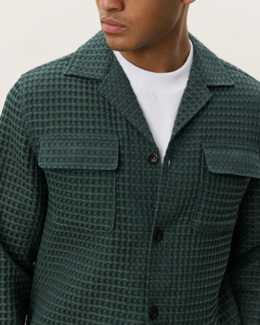CHEMISE CHECK SEERSUCKER GREEN - LES DEUX
