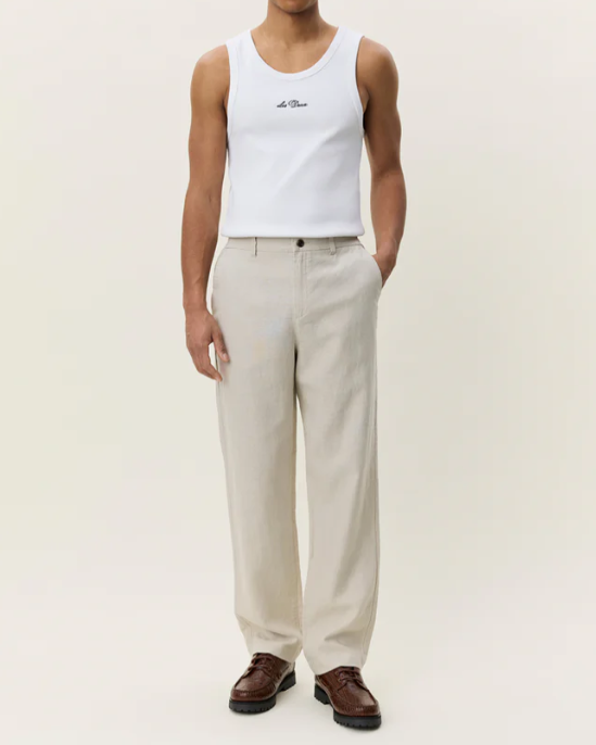 PANTALON LINEN CONFORT SUIT SAND - LES DEUX