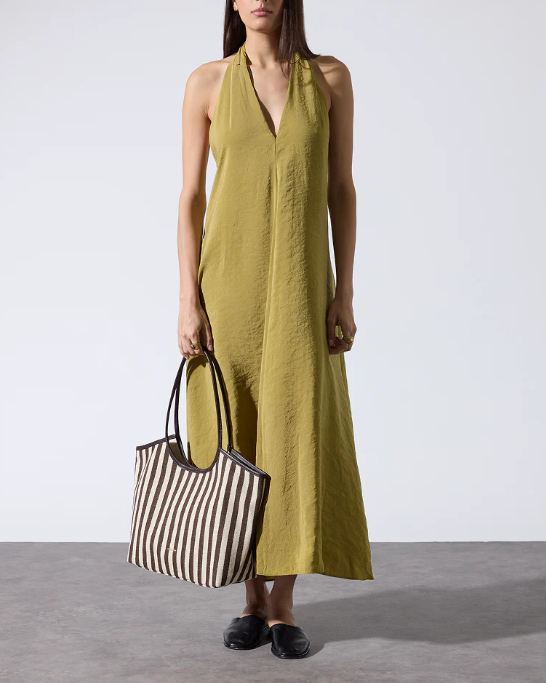 CABAS MILAN RAYURE ÉBENE ~ NAT & NIN