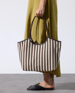 CABAS MILAN RAYURE ÉBENE ~ NAT & NIN