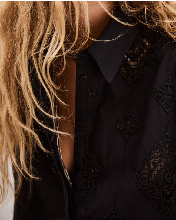 CHEMISE MURIEL NOIR ~ BA&SH