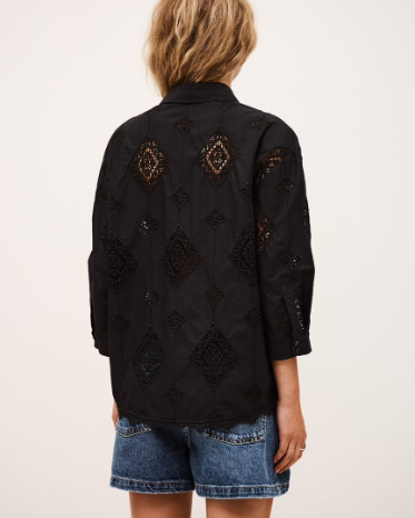 CHEMISE MURIEL NOIR ~ BA&SH