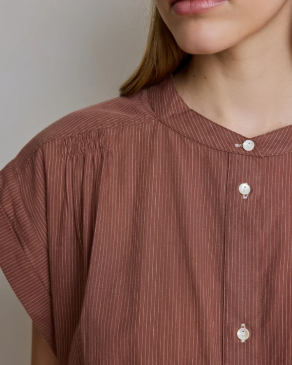 CHEMISE AMANDINE STRIPE NUT ~ HOD