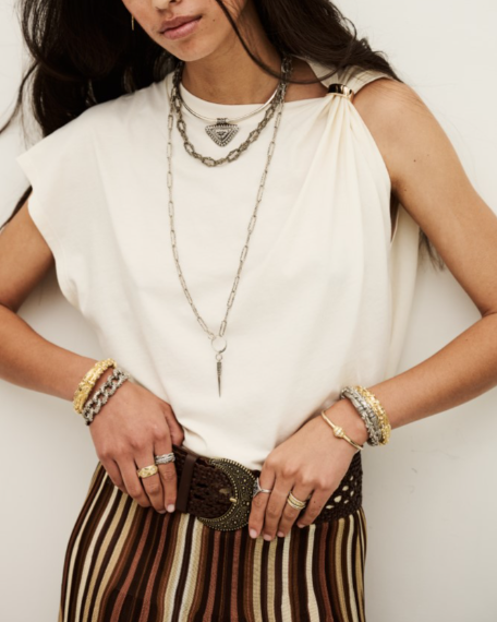 T-SHIRT ALLIA ECRU ~ BA&SH