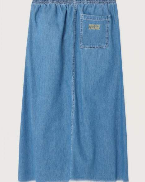 JUPE LONGUE IZE13A MEDIUM BLUE ~ AMERICAN VIN