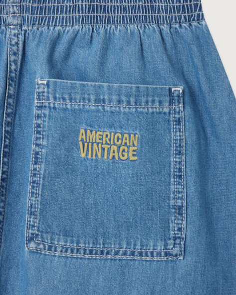 JUPE LONGUE IZE13A MEDIUM BLUE ~ AMERICAN VIN