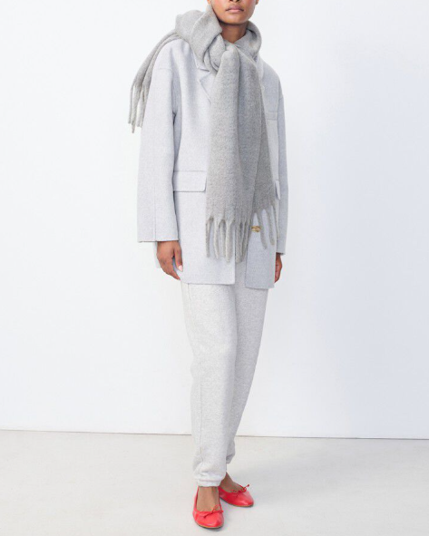 ECHARPE ZI20A GRIS CHINE NOIR L ~ AMERICAN VI