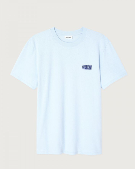 T-SHIRT MYKO02C BABY BLUE ~ AMERICAN VINTAGE