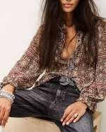 CHEMISE DENNA BURGUNDY ~ BASH