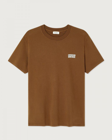 T-SHIRT MYKO02C MOKA ~ AMERICAN VINTAGE