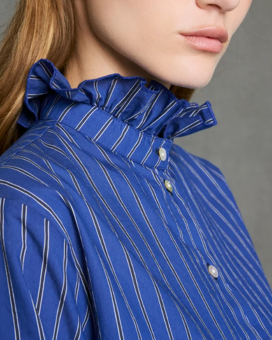 BLOUSE CLEO INDIGO STRIPE ~ HOD