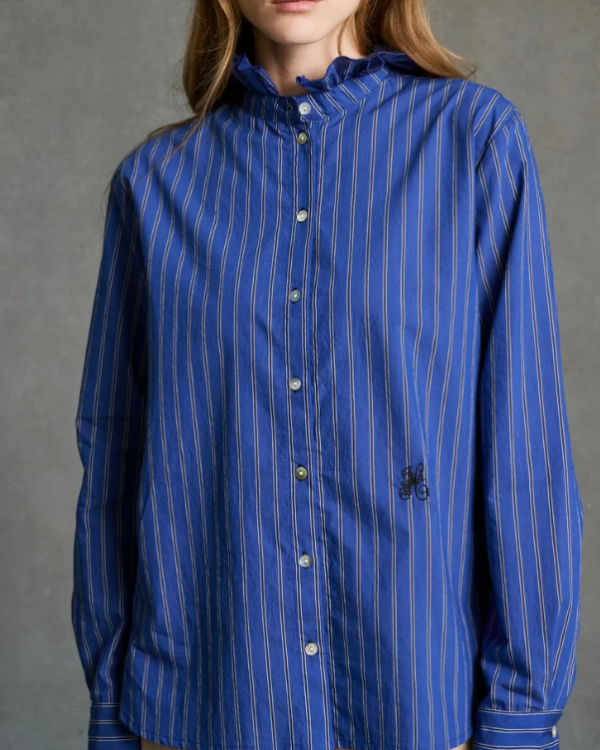 BLOUSE CLEO INDIGO STRIPE ~ HOD