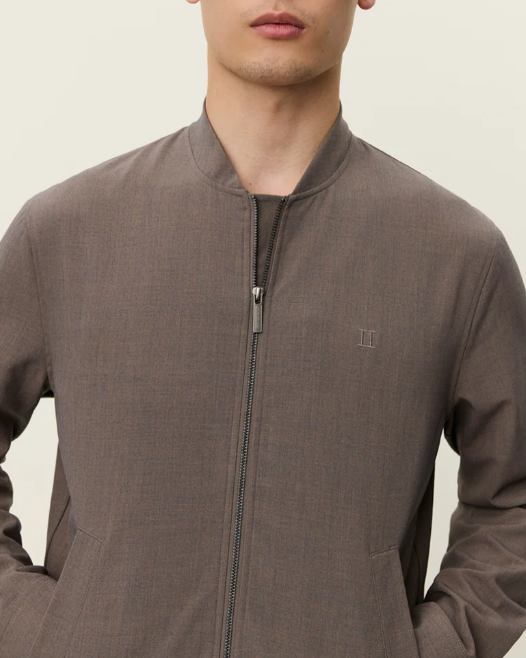 BOMBER COMO REG LIGHT TWILL BROWN GREY - LES 