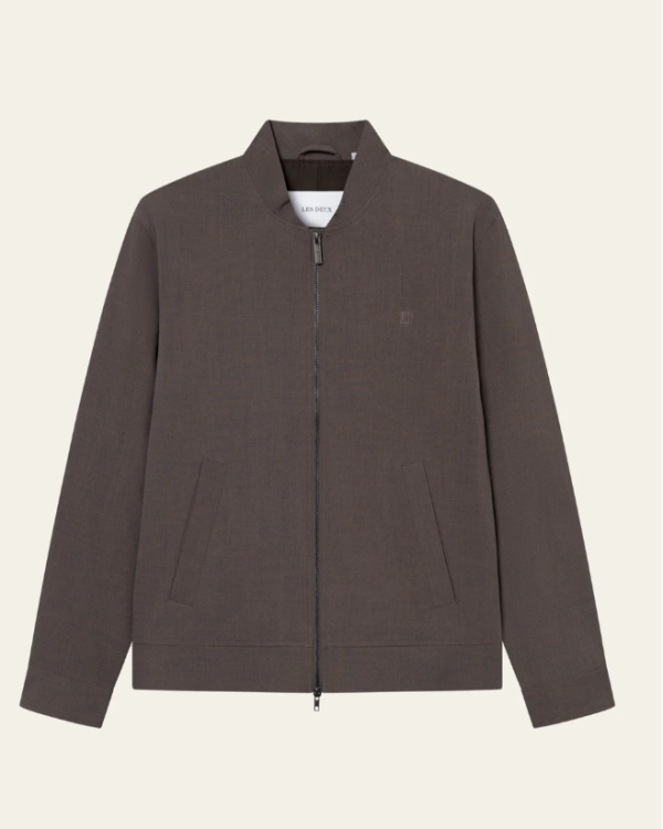 BOMBER COMO REG LIGHT TWILL BROWN GREY - LES 