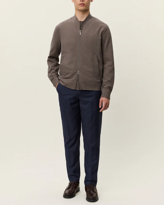 BOMBER COMO REG LIGHT TWILL BROWN GREY - LES 