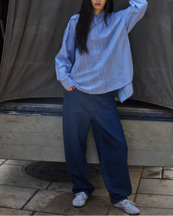 CHEMISE SADIA SH2 BLUE YONDER STRIPE ~ ICHI