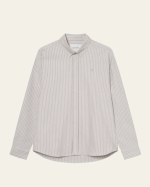CHEMISE KONRAD STRIPED OXFORD DARK SAND - LES
