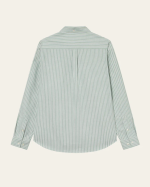 CHEMISE KONRAD STRIPED OXFORD GREEN - LES DEU