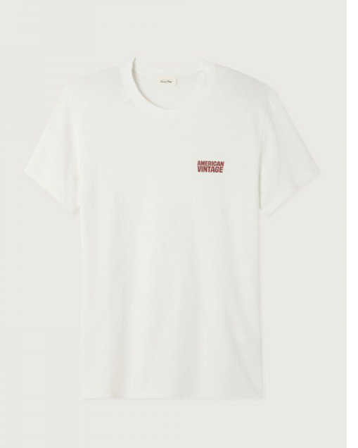 T-SHIRT MYKO02C BLANC ~ AMERICAN VINTAGE