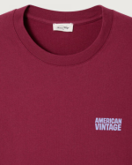 T-SHIRT MYKO02C BORDEAUX ~ AMERICAN VINTAGE