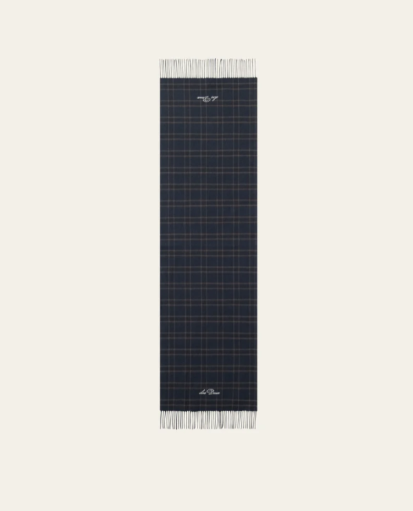 ECHARPE PATCHWORK CHECK NAVY - LES DEUX