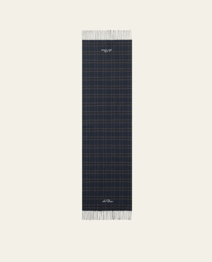 ECHARPE PATCHWORK CHECK NAVY - LES DEUX